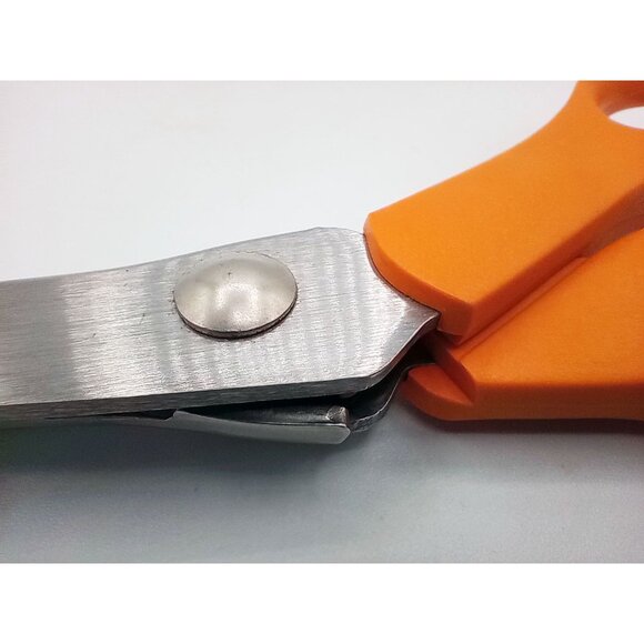 Fiskars Pinking Shears Scissors Orange Handle Stainless Steel Blade USA - Picture 5 of 10
